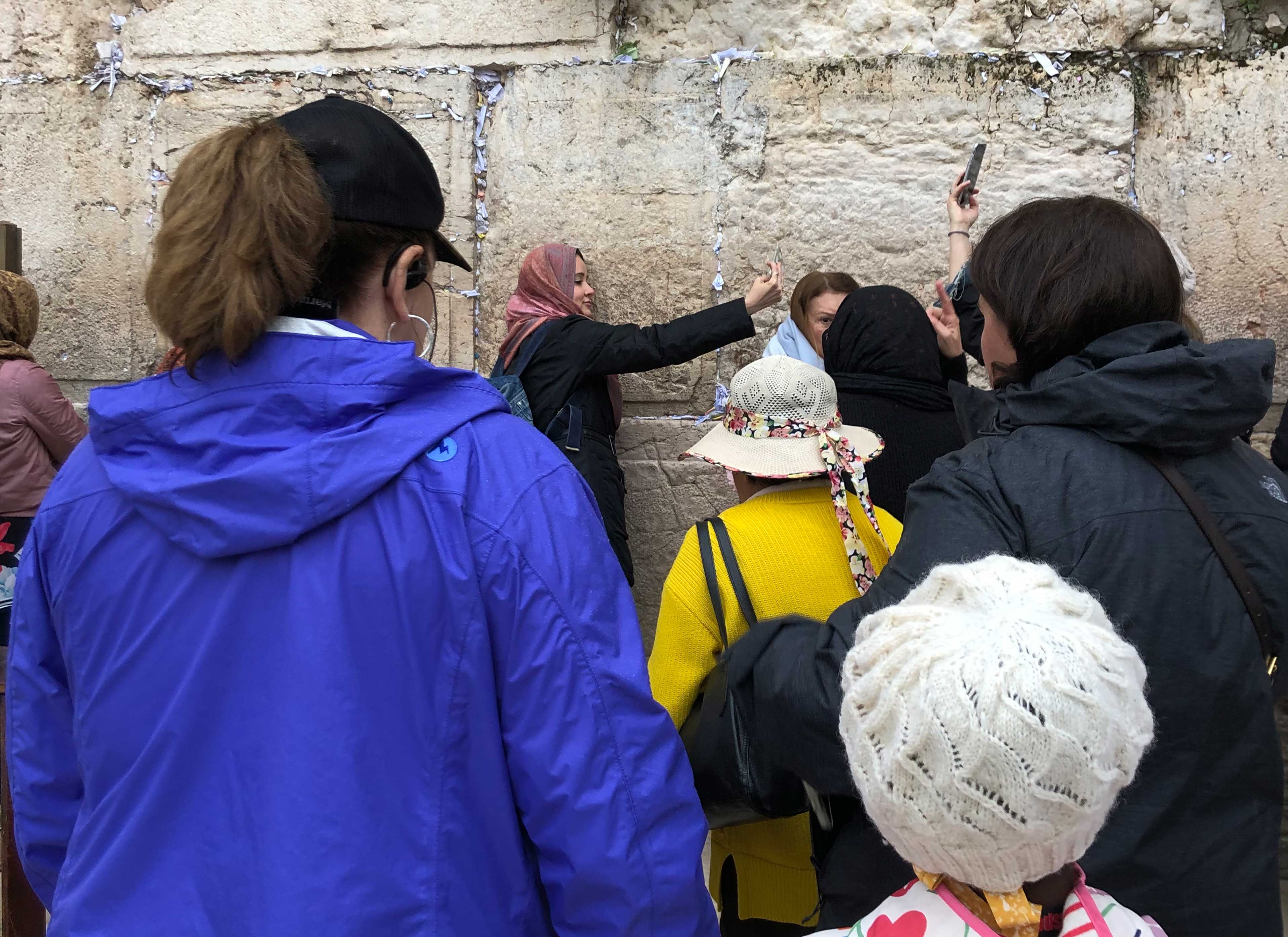 Lisa Harper and Missy standing in front of the Western Wall